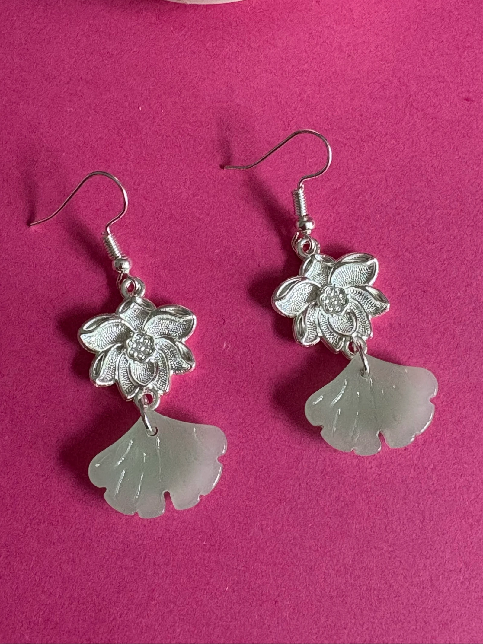 Brincos de Ginkgo e Flor de Lótus – Estilo Boho / Zen – photo 3